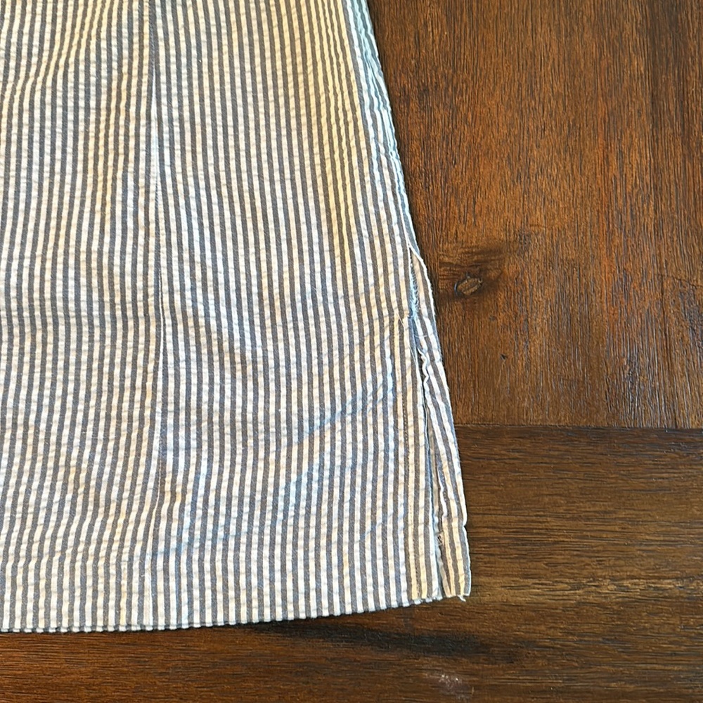Tailor New York striped mini strapless dress with side slit - Picture 2 of 7